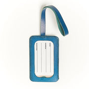 Peacock Leather Luggage Tag back
