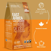 East Africa Organic Dark & Balanced Premium Coffee 10.5 oz Whole Bean