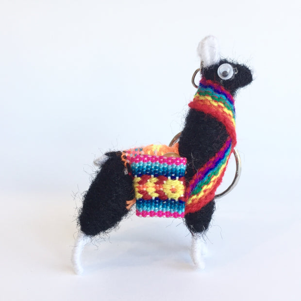 Llama Keychain-black
