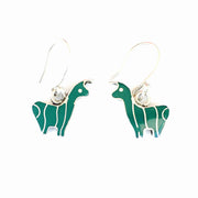 Sterling Silver and Stone Llama Earrings