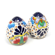 Hand-painted Dots and Flowers Ceramic Salt and Pepper Shakers