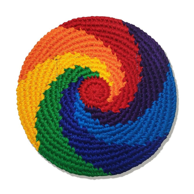 Poseidon Hand-Crocheted Frisbee Disc - Rainbow Swirl