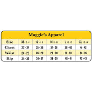 Maggie's Organics Apparel Size Chart