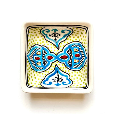 Medina Hand-painted Small Square Ceramic Bowl 