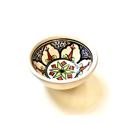Mehari Black Hand-painted Small Round Ceramic Bowl