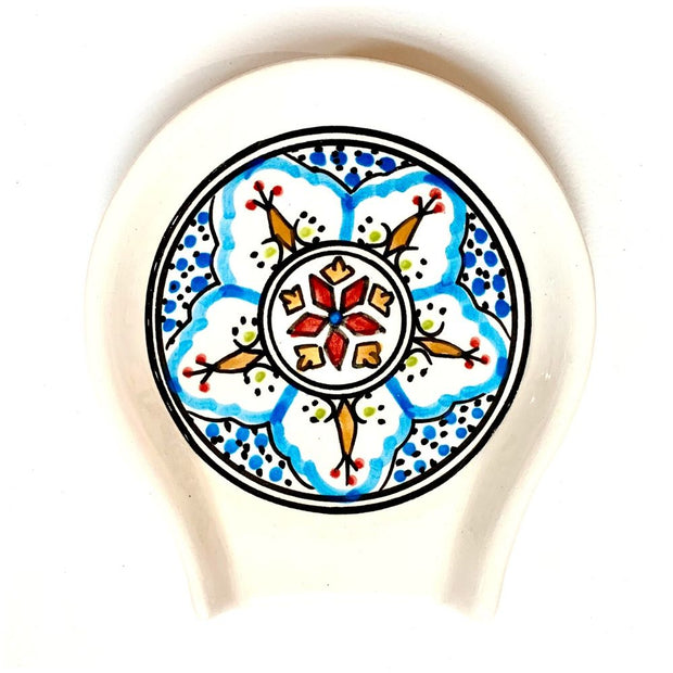Mehari Hand-painted Ceramic Spoon Rest 