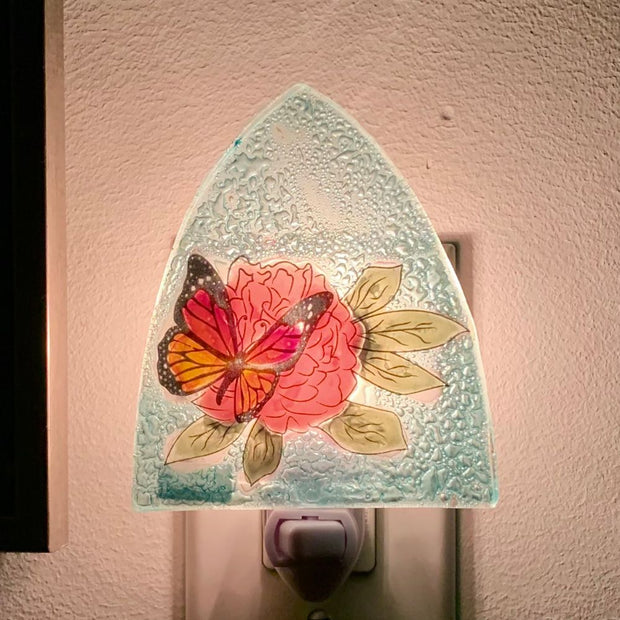 Night Light - Monarch Butterfly on Pink Flower lifestyle