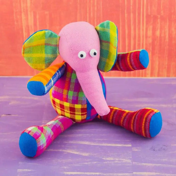 Patchwork Stuffed Doll - Elephant