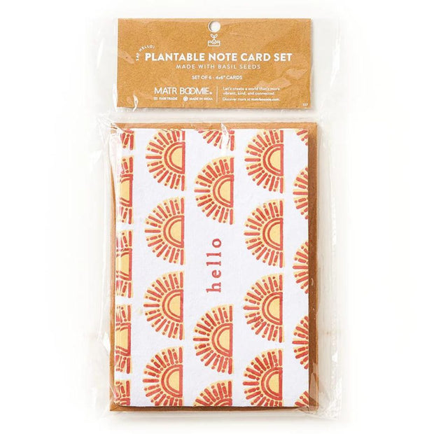 Amala Set of 6 Seed Paper Plantable Cards - Hello Sunshine Package