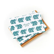 Amala Set of 6 Seed Paper Plantable Thank You Cards - Elephant
