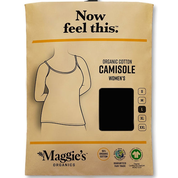 Organic Cotton Essential Camisole - Black packaging