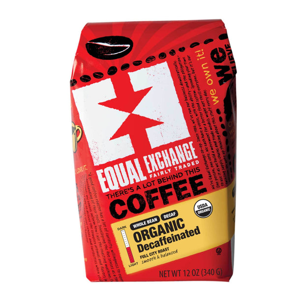 Equal Exchange Organic Decaf Coffee 12 oz Whole Bean