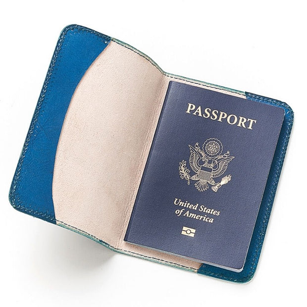 Peacocks Leather Passport Cover