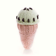 Pebble Ice Cream Cone Rattle - Pistachio