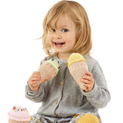 Pebble Ice Cream Cone Rattle - Vanilla girl model