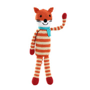 Hand-knit Pebble Fox Rattle Toy