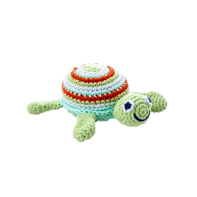 Pebble Child Green Sea Turtle Rattle Toy