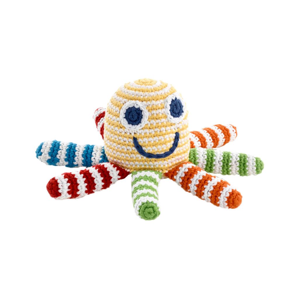 Pebble Octopus Rattle - Rainbow – Zee Bee Market LLC