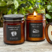 Pioneer Valley Candle in Glass Jars styled