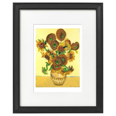 Quilled Sunflowers by Van Gogh Framed Art