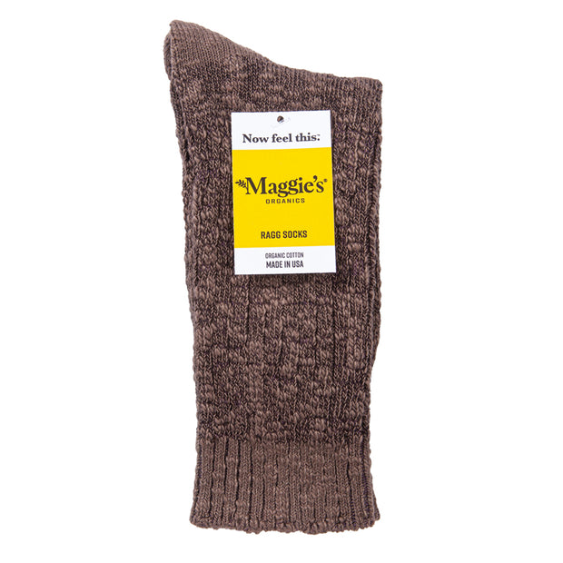 Organic Cotton Ragg Socks - Chestnut Solid packaging