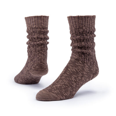 Organic Cotton Ragg Socks - Chestnut Solid