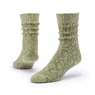 Organic Cotton Ragg Socks - Olive Solid