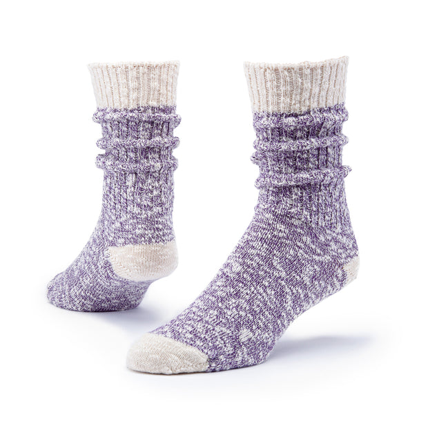 Organic Cotton Ragg Socks - Purple