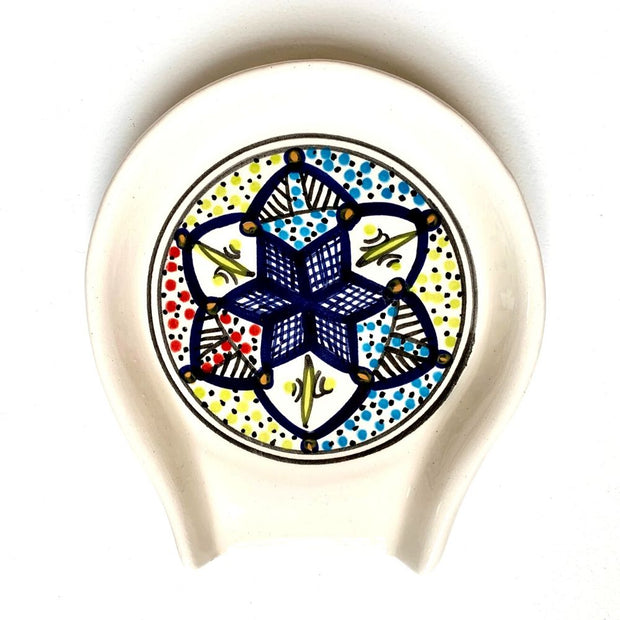Raslen Hand-painted Ceramic Spoon Rest 