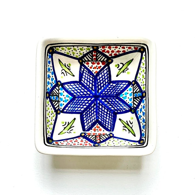 Raslen Hand-painted Small Square Ceramic Bowl