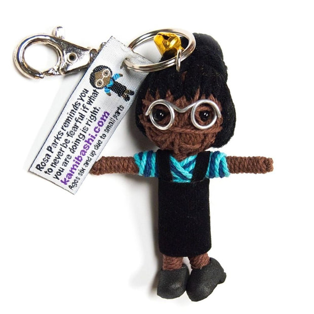 Kamibashi Rosa Parks String Doll Keychain with tags