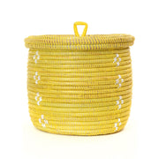 Blossom Lidded Storage Basket - Yellow