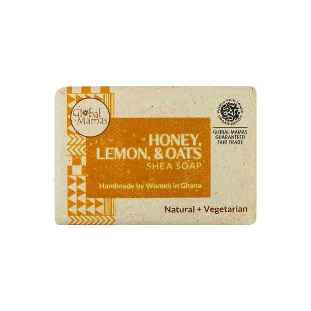 Skin Care Natural and Vegan Shea Soap - Honey Lemon and Oats front