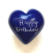 Small Word Soapstone Heart - Happy Birthday