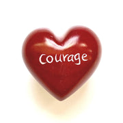 Small Word Soapstone Heart - Courage