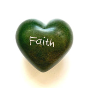 Small Word Soapstone Heart - Faith