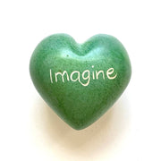 Small Word Soapstone Heart - Imagine