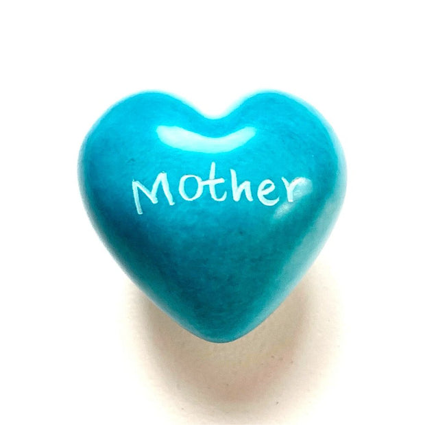 Small Word Soapstone Heart - Mother