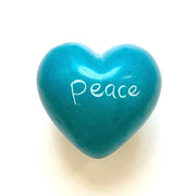 Small Word Soapstone Heart - Peace