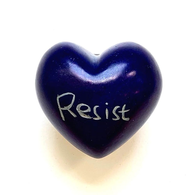 Small Word Soapstone Heart - Persist-Resist