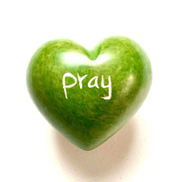 Small Word Soapstone Heart - Pray