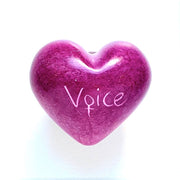 Small Word Soapstone Heart - Pink Collection Voice
