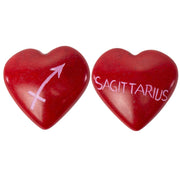 Small Zodiac Sign Soapstone Heart - Sagittarius