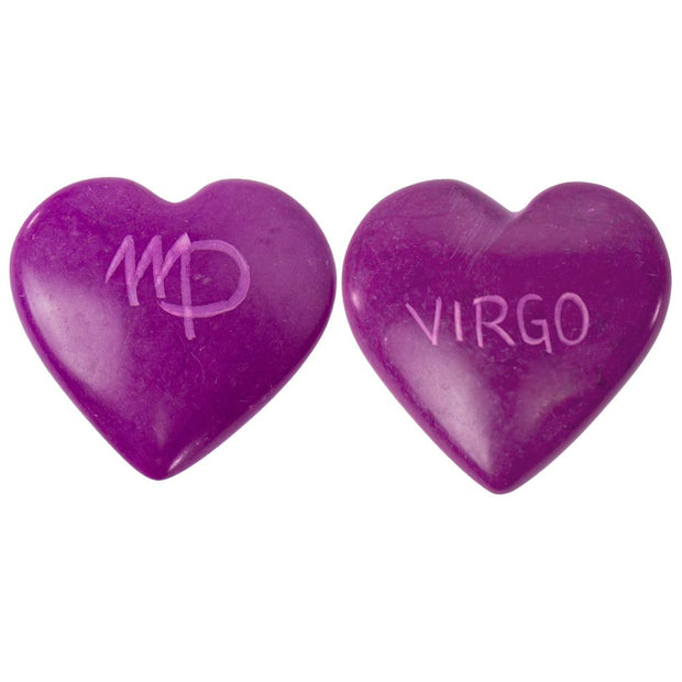 Small Zodiac Sign Soapstone Heart - Virgo