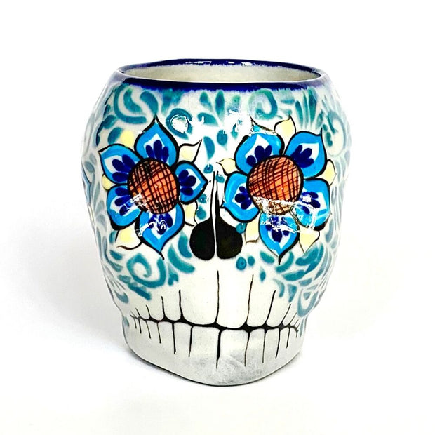 Hand-painted Sugar Skull Ceramic Mug - Design 9