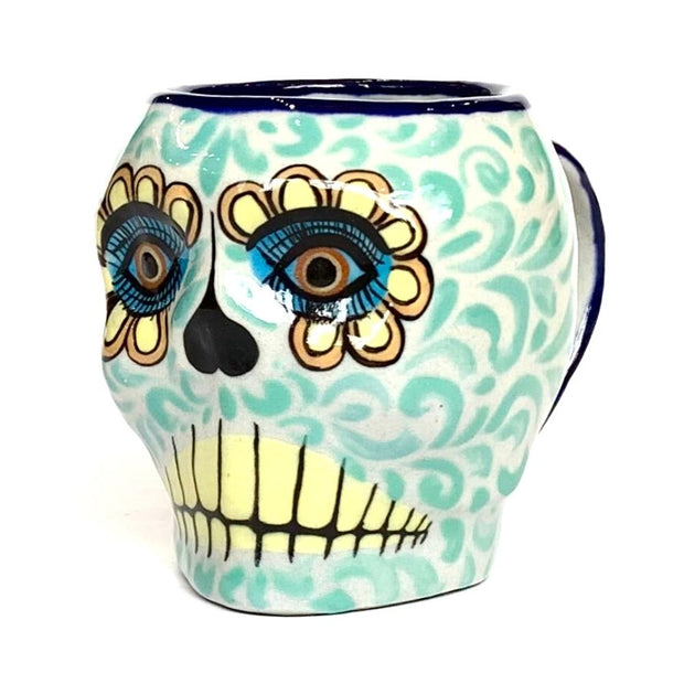 Hand-painted Sugar Skull Ceramic Mug - Design 12