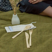 Sustainable Bamboo Utensil Cutlery Set lifestyle