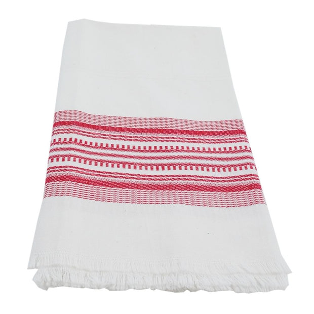 Cotton Kitchen Towel - Red Stripe