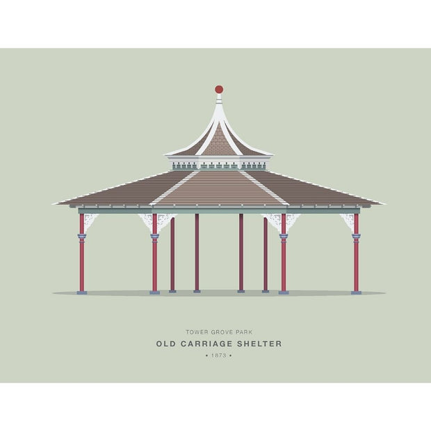 Tower Grove Park Old Carriage Shelter Art Print - 8" X 10"