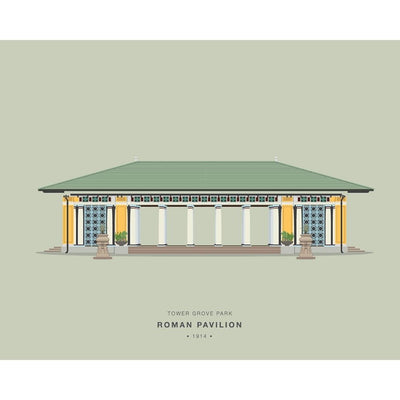 Tower Grove Park Roman Pavilion Art Print - 8" X 10"